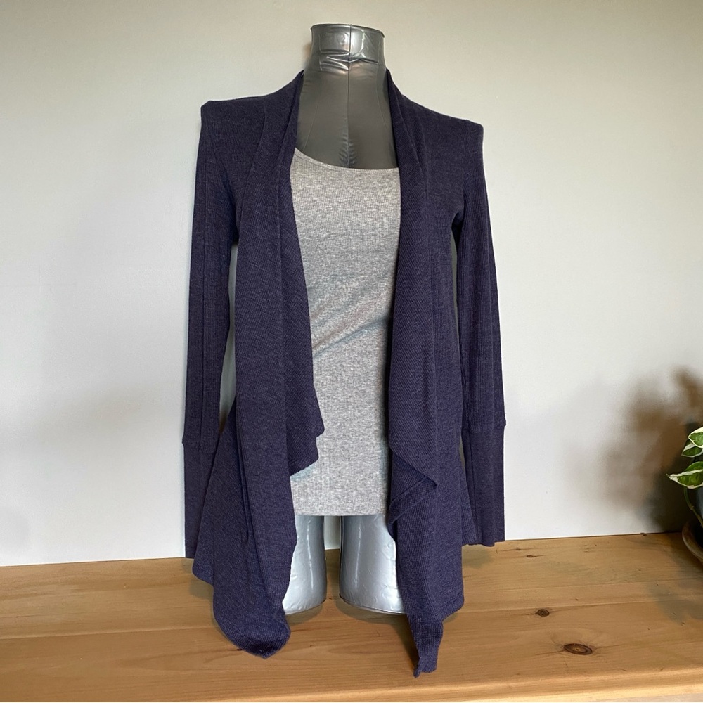 Charlotte Russe waterfall cardigan, blue, S